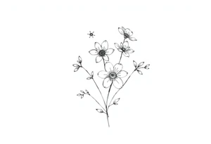 Small Flowers tattoo idea