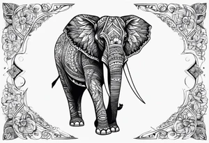 Majestic Elephant tattoo idea