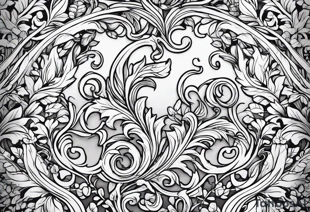 Leafy vines tattoo idea