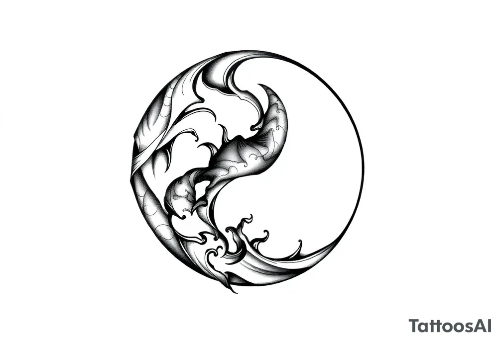 Yin and yang tattoo idea