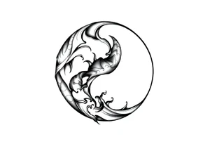 Yin and yang tattoo idea