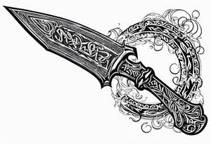 Valhalla fire sword chains mom tattoo idea