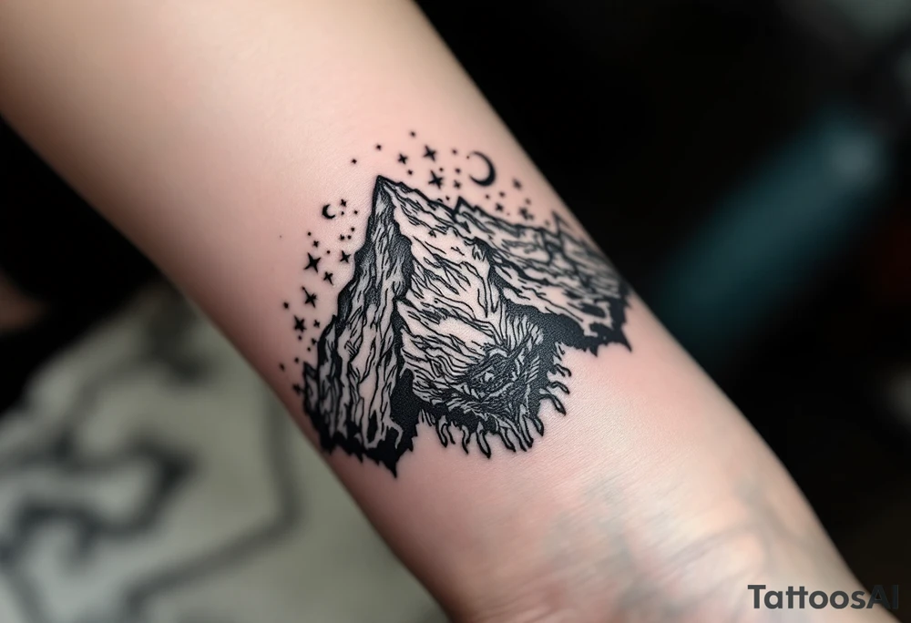 mt everest trippy tattoo idea