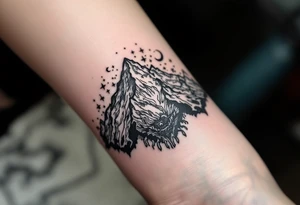 mt everest trippy tattoo idea