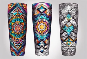 psychedelic, forearm tattoo, geometric, subtle, men, tattoo idea