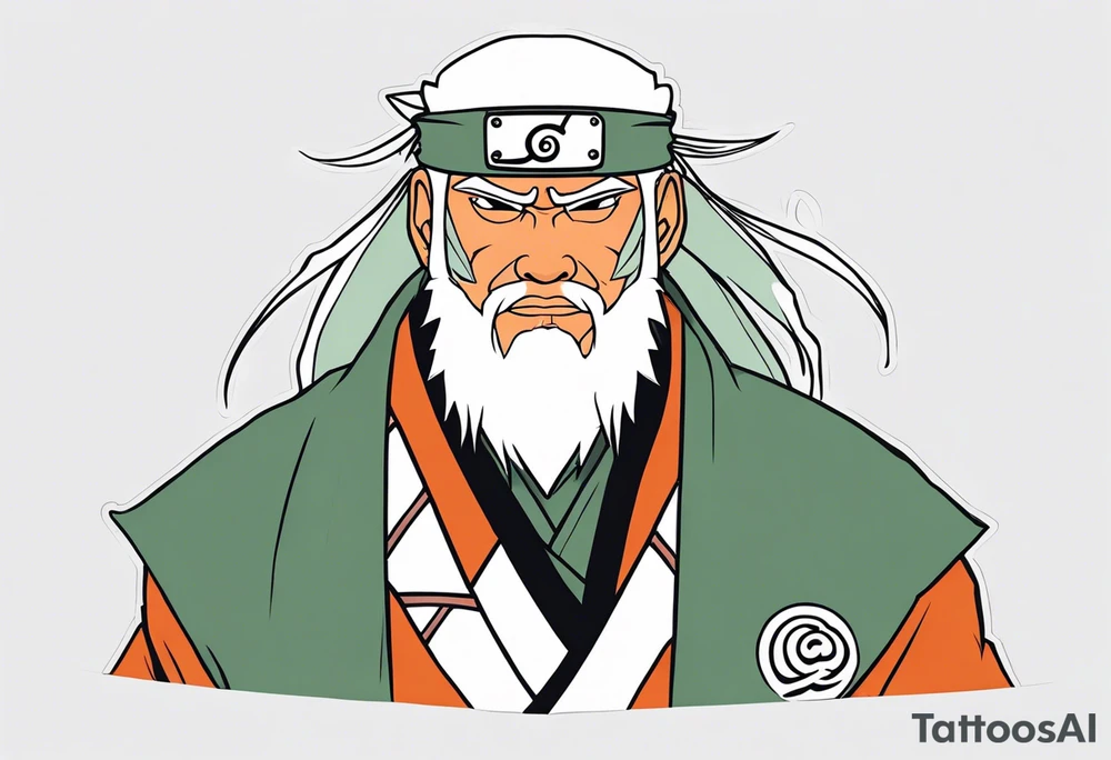 Jiraiya in Sage mode from the anime naruto tattoo idea