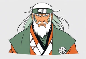 Jiraiya in Sage mode from the anime naruto tattoo idea