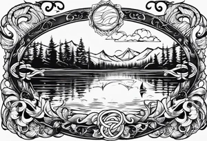 Lake life infinity sign tattoo idea