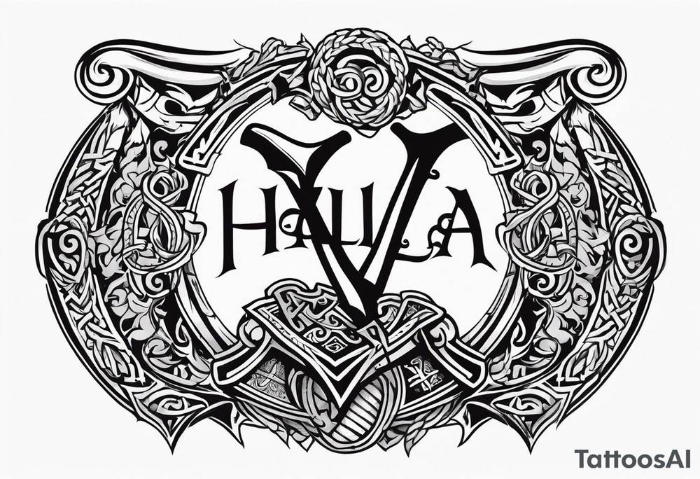 Valhalla viking shield axe sword warrior tattoo idea