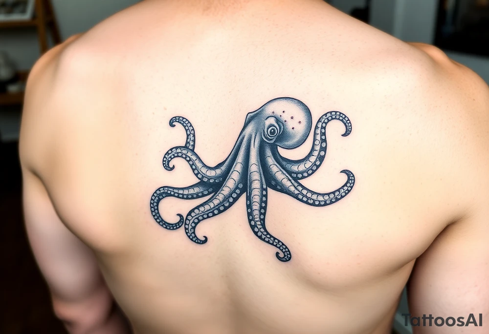 Colorful Octopus on right forearm tattoo idea