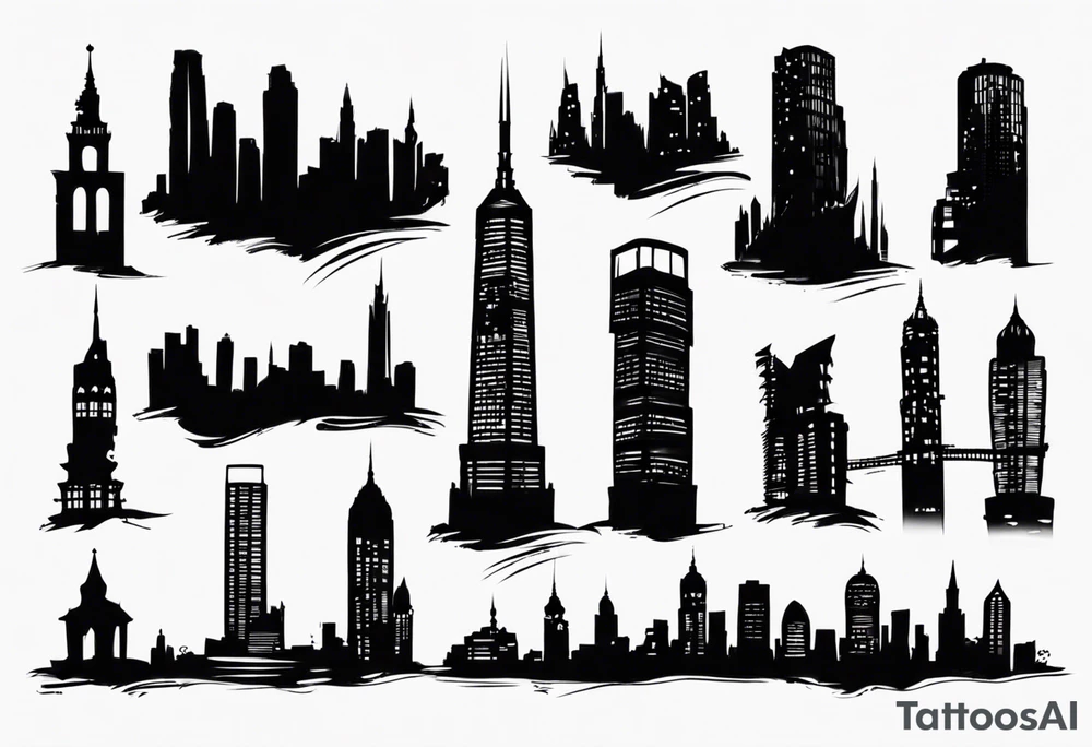 skyline
silhouette tattoo idea