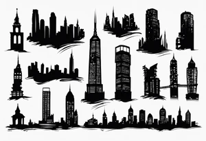 skyline
silhouette tattoo idea