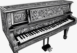 key of a piano tattoo idea