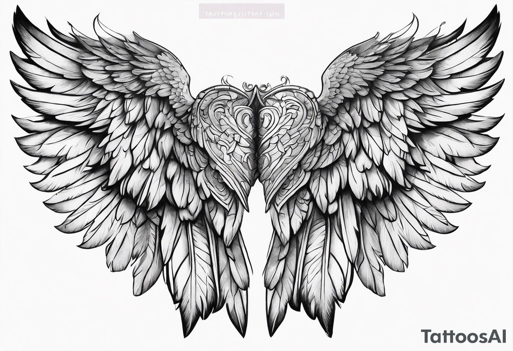 angel wings tattoo idea