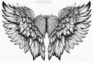 angel wings tattoo idea