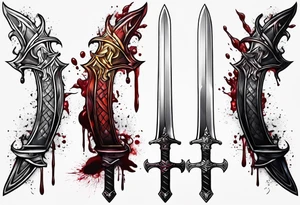 sword with blood dripping off tattoo idea