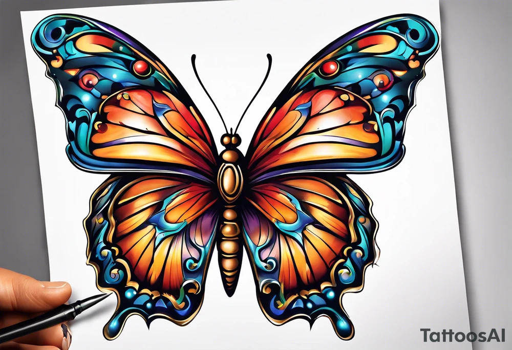 Butterfly for colon cancer tattoo idea