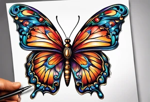 Butterfly for colon cancer tattoo idea