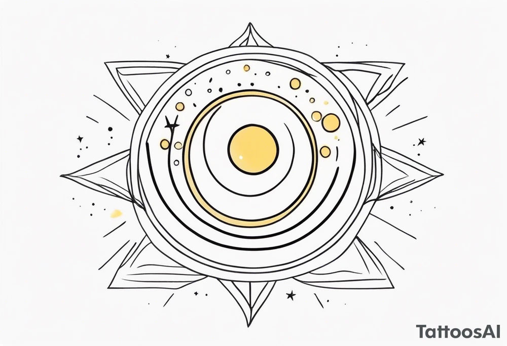 tiny sun tattoo idea