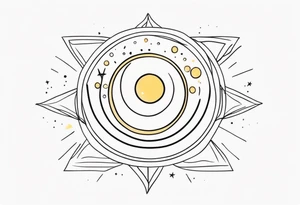 tiny sun tattoo idea