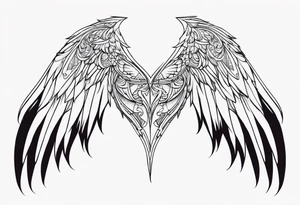 angle wings tattoo idea