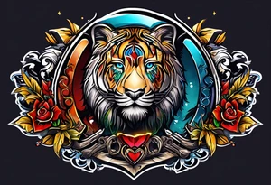 Casino animals tattoo idea