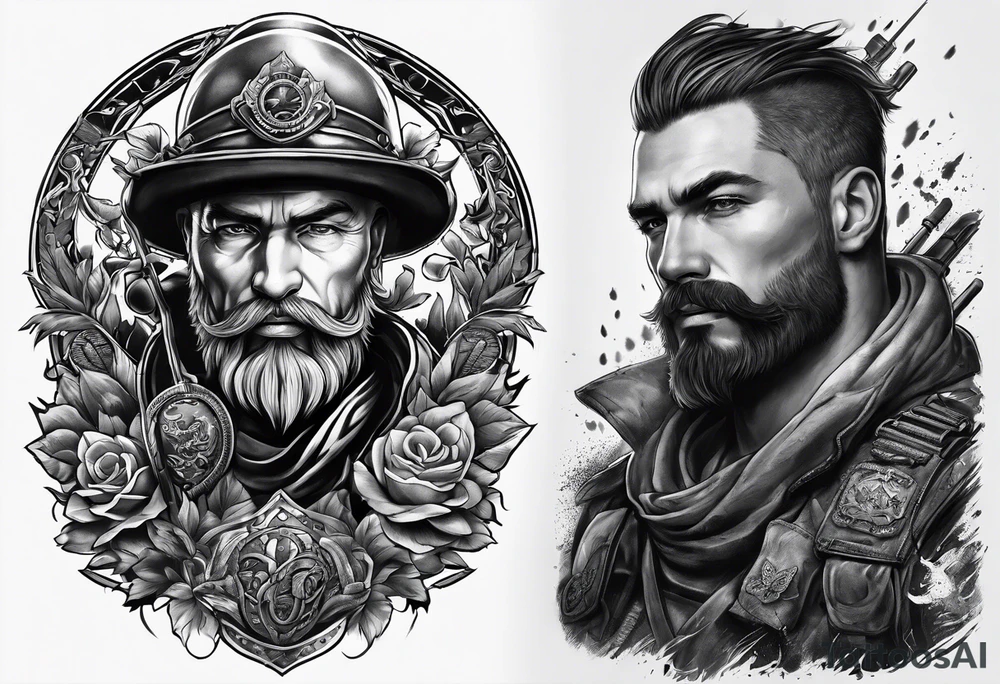 Tattoo showing war tattoo idea