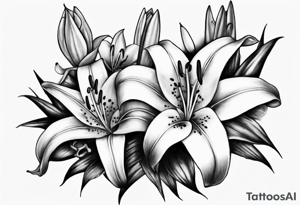 Train lillies tattoo idea