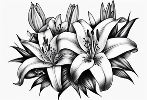 Train lillies tattoo idea