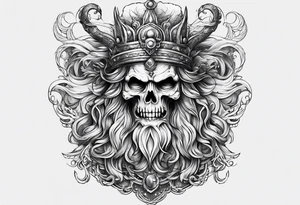 Neptun steht im Wasser tattoo idea