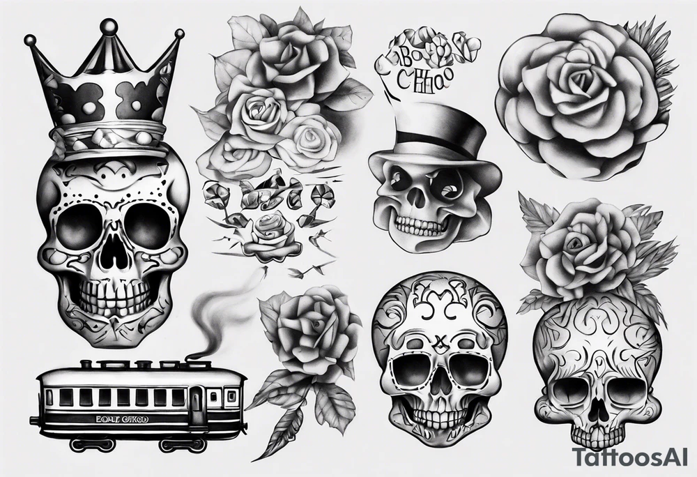 bonbon and choo choo tattoo idea