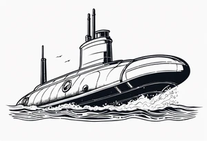 fast attack submarine tattoo idea