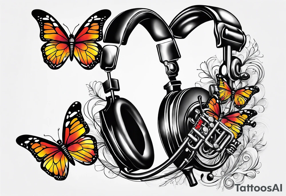 Saxophone, butterfly, rainbow, masterchief tattoo idea
