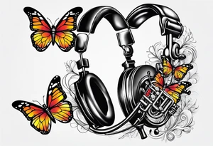 Saxophone, butterfly, rainbow, masterchief tattoo idea
