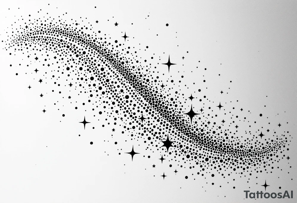 Small stars background tattoo idea