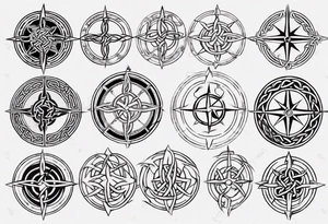 Celtic knotwork compass tattoo idea