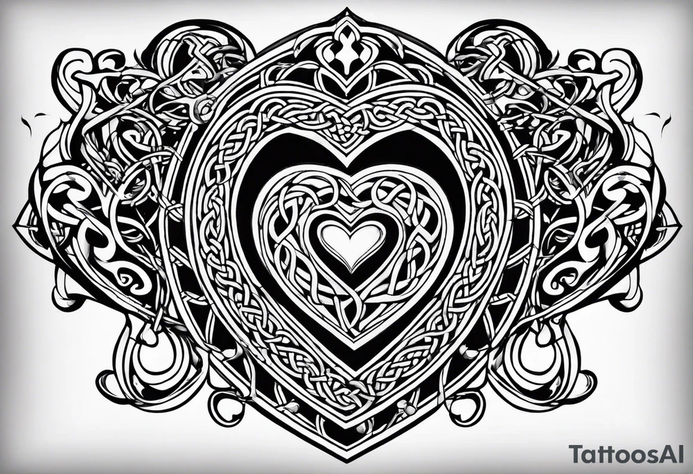 Celtic heart tattoo idea
