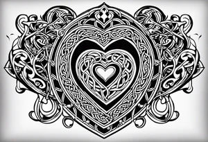 Celtic heart tattoo idea