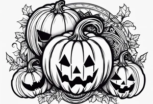 scary pumpkins tattoo idea