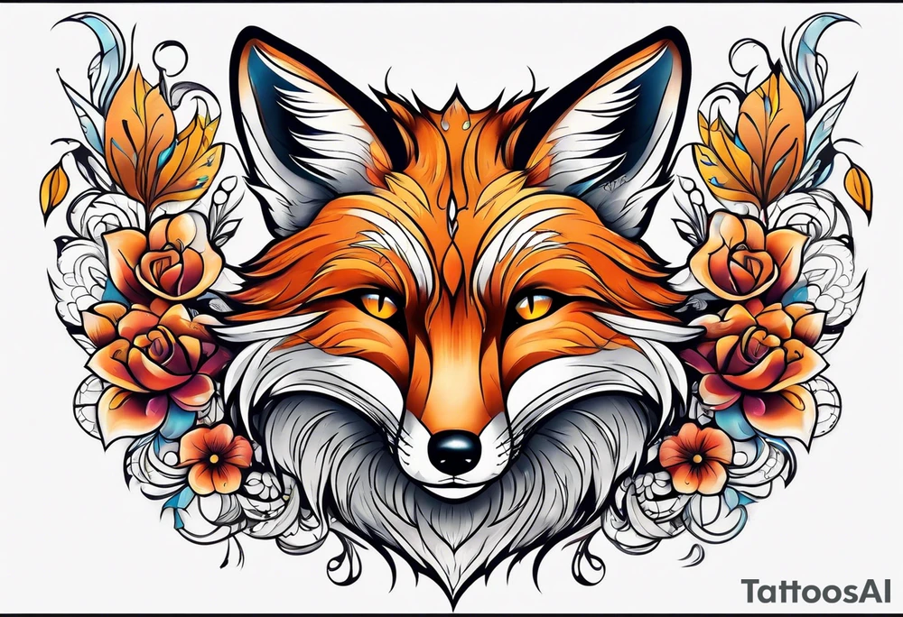 animal fox tattoo idea
