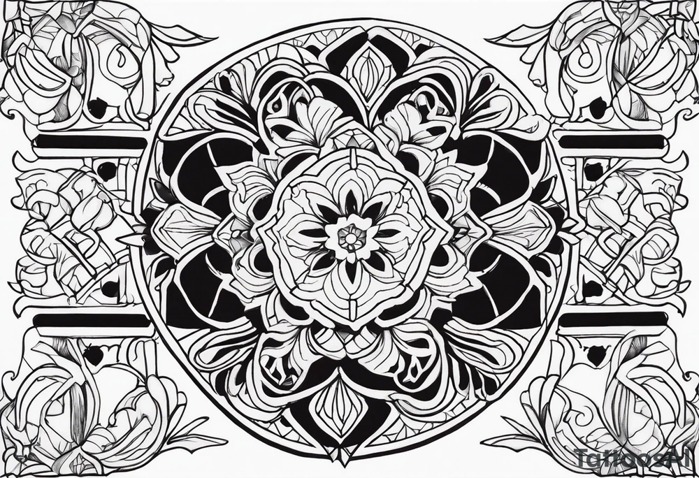 jewelry pattern tattoo idea