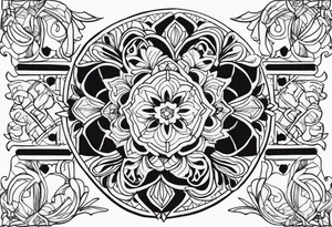 jewelry pattern tattoo idea