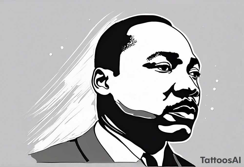 Martin Luther king drawing tattoo idea