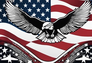 American flag and U.S. Air Force tattoo idea