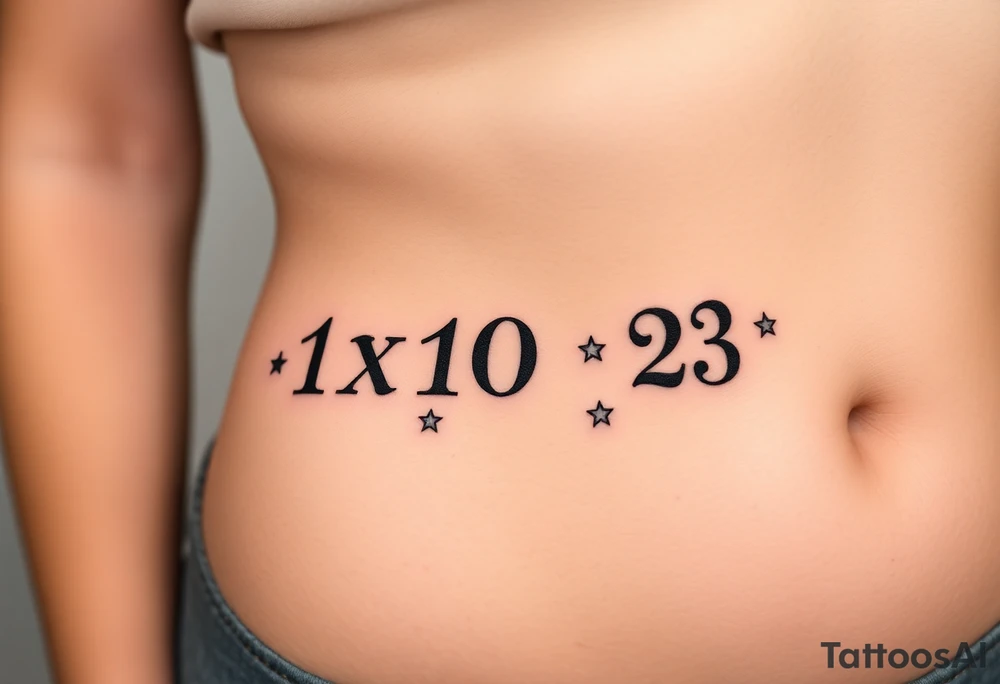 1x10^23 surrounded by stars tattoo idea