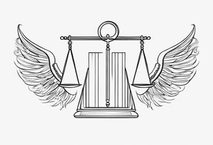 A small fine line combining the Virgo and libra symbols tattoo idea