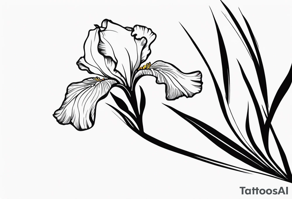 An iris flower band wrapped around the bicep tattoo idea An iris flower band wrapped around the bicep tattoo idea