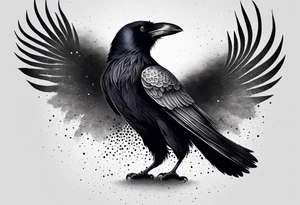 tall Raven tattoo idea