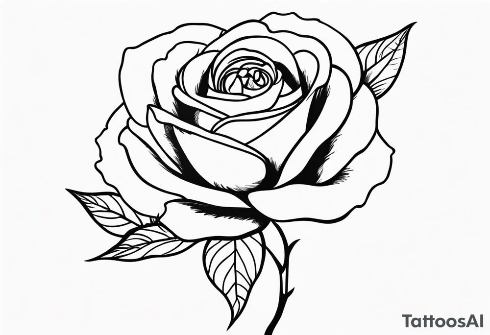 long stem spanish rose in mouth tattoo idea