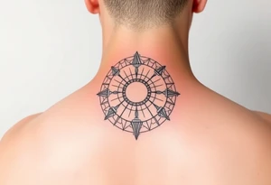 Scared geometry, lines, circit board, forearm tattoo idea